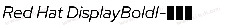 Red Hat DisplayBoldI字体转换